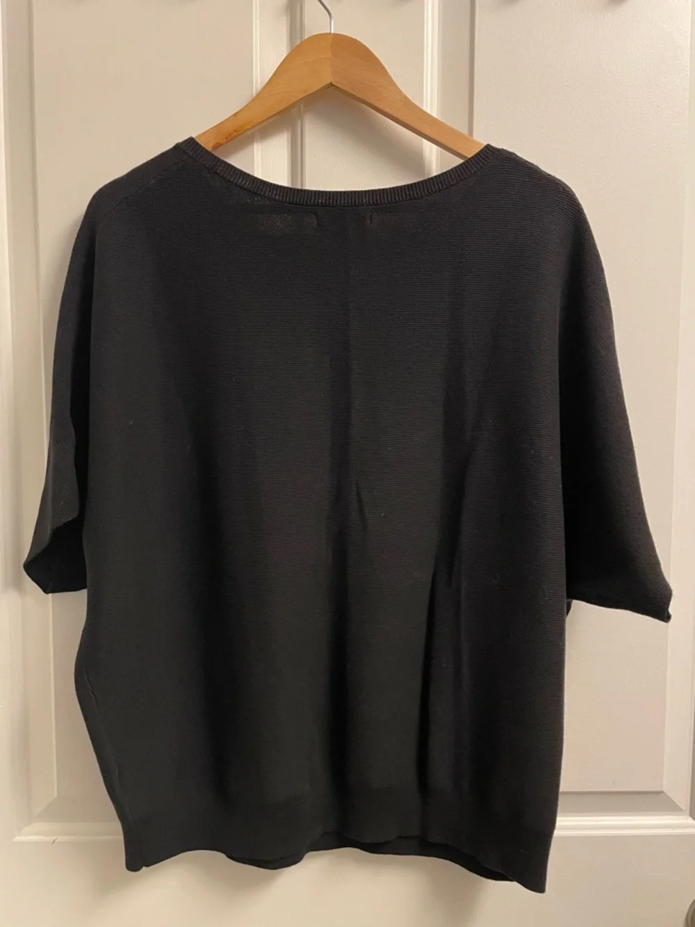 NWOT Quince Lightweight Cotton Cashmere Link-Stitch Dolman Sweater - Picture 8 of 9